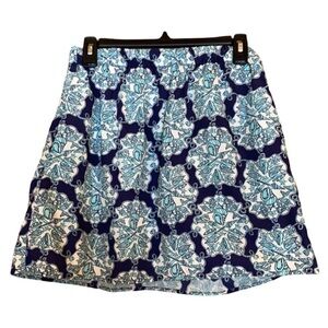 Lilly Pulitzer pull on skirt Hey Sailor print Size Small Blue